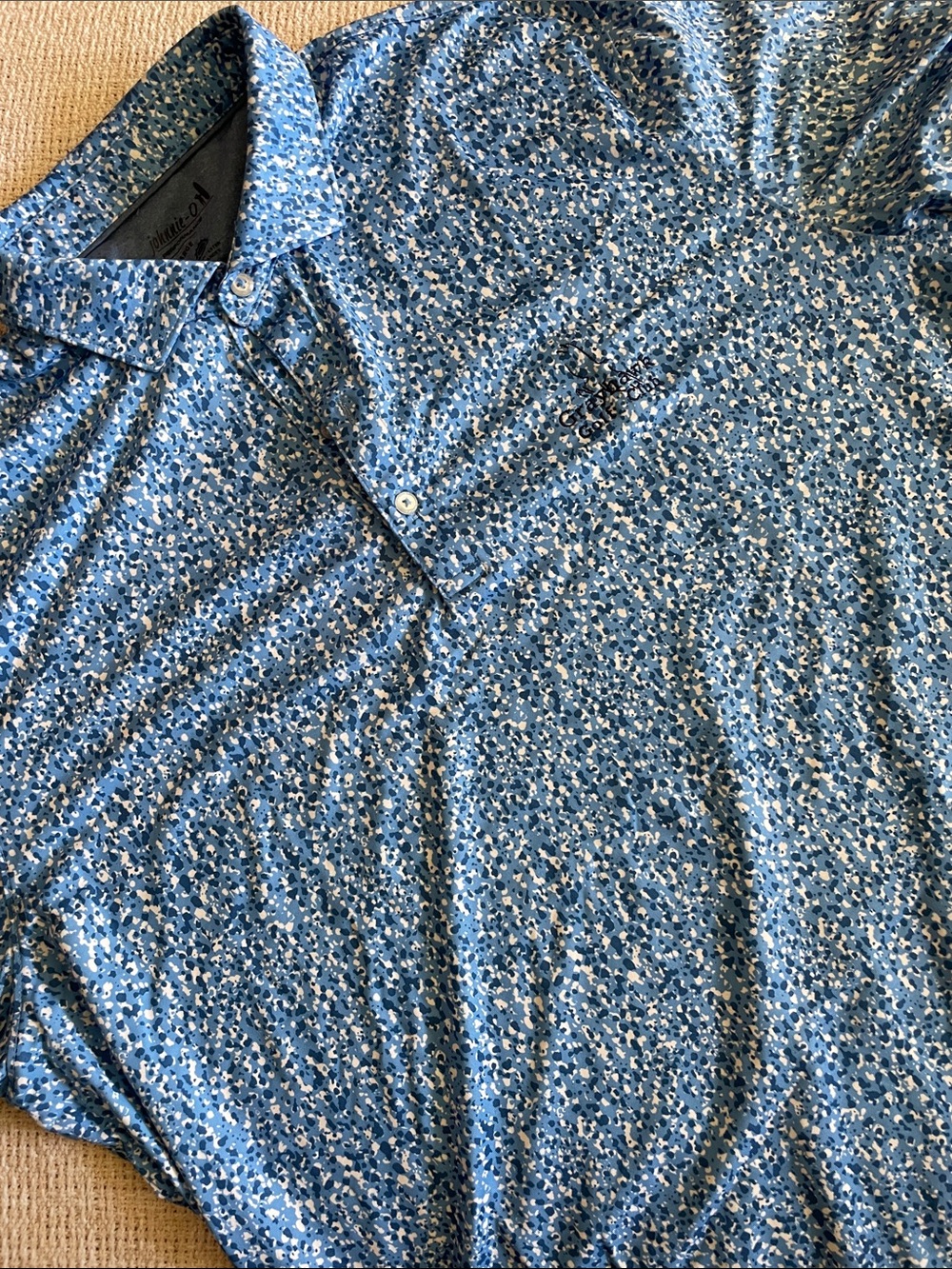 Grayhawk Johnnie-O blue patterned polo